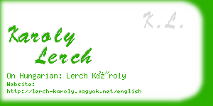 karoly lerch business card